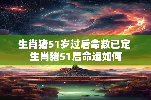生肖猪51岁过后命数已定 生肖猪51后命运如何