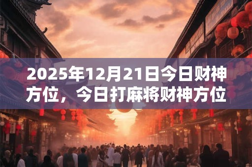 2025年12月21日今日财神方位，今日打麻将财神方位一览表