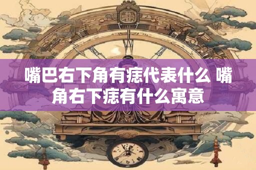 嘴巴右下角有痣代表什么 嘴角右下痣有什么寓意 嘴巴右下角有痣代表什么 嘴角右下痣有什么寓意