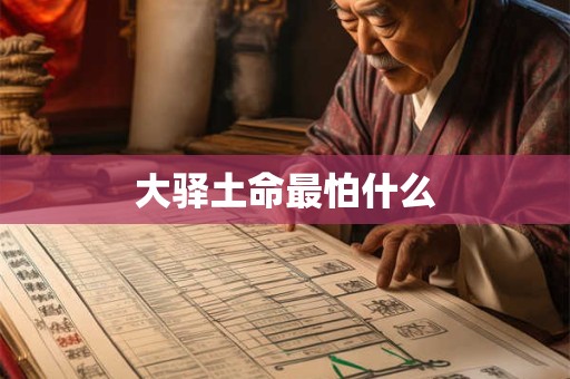 大驿土命最怕什么