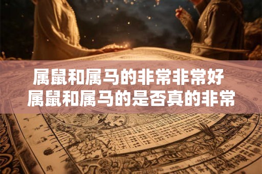 属鼠和属马的非常非常好 属鼠和属马的是否真的非常非常好