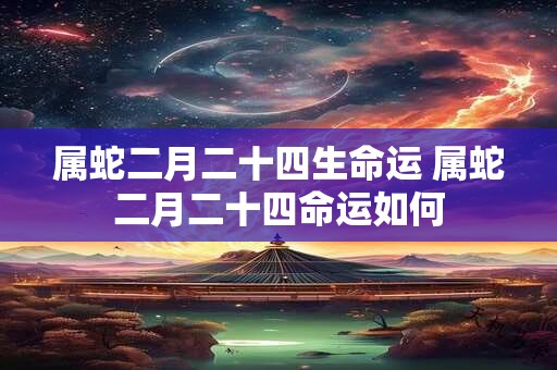 属蛇二月二十四生命运 属蛇二月二十四命运如何