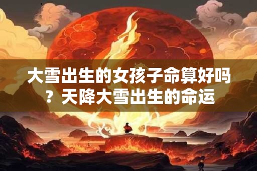 大雪出生的女孩子命算好吗？天降大雪出生的命运