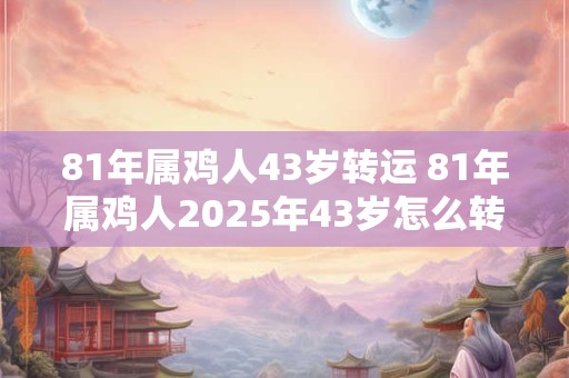 81年属鸡人43岁转运 81年属鸡人2026年43岁怎么转运