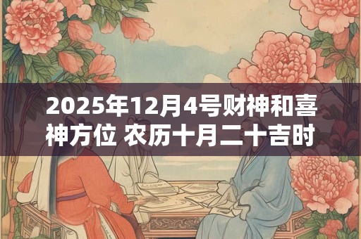 2025年12月4号财神和喜神方位 农历十月二十吉时查询