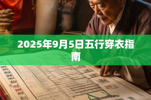 2025年9月5日五行穿衣指南