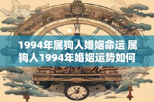 1994年属狗人婚姻命运 属狗人1994年婚姻运势如何