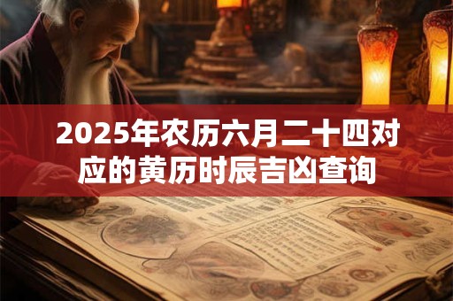2025年农历六月二十四对应的黄历时辰吉凶查询