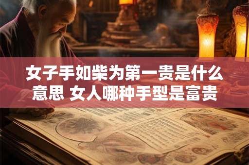 女子手如柴为第一贵是什么意思 女人哪种手型是富贵命