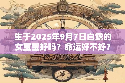 生于2025年9月7日白露的女宝宝好吗？命运好不好？