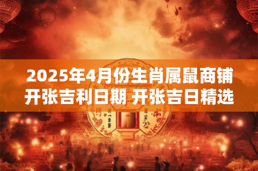2025年4月份生肖属鼠商铺开张吉利日期 开张吉日精选