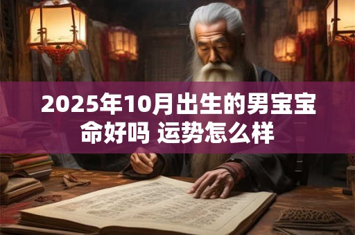 2025年10月出生的男宝宝命好吗 运势怎么样