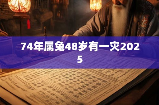 74年属兔48岁有一灾2025