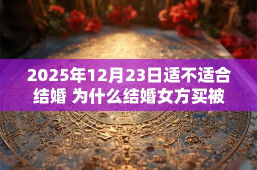 2025年12月23日适不适合结婚 为什么结婚女方买被子