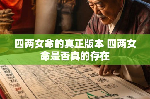 四两女命的真正版本 四两女命是否真的存在