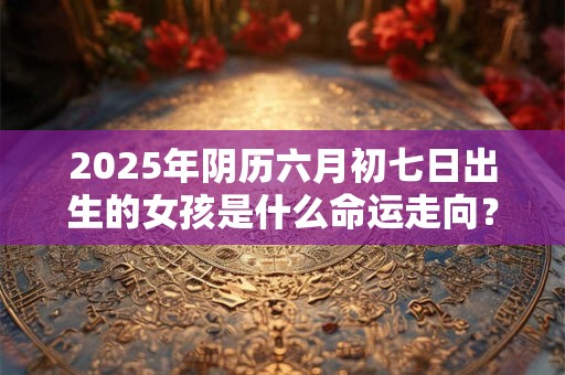 2025年阴历六月初七日出生的女孩是什么命运走向？