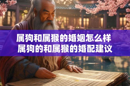 属狗和属猴的婚姻怎么样 属狗的和属猴的婚配建议