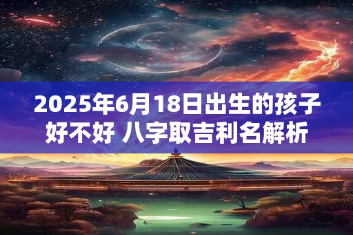 2025年6月18日出生的孩子好不好 八字取吉利名解析