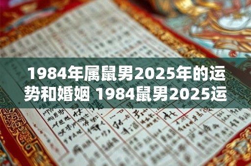 1984年属鼠男2025年的运势和婚姻 1984鼠男2025运势婚姻如何