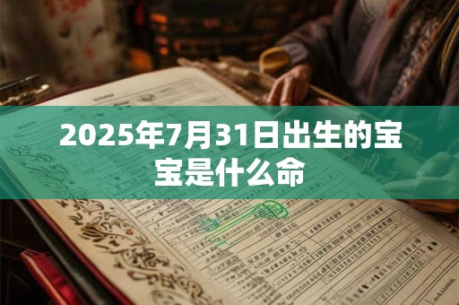 2025年7月31日出生的宝宝是什么命