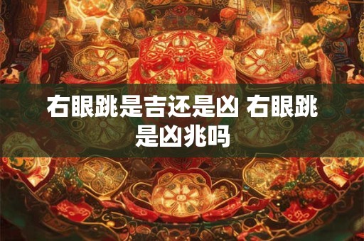 右眼跳是吉还是凶 右眼跳是凶兆吗