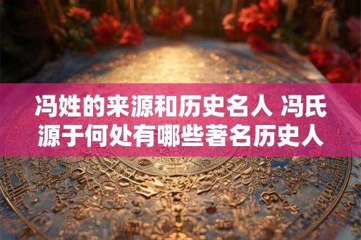 冯姓的来源和历史名人 冯氏源于何处有哪些著名历史人物