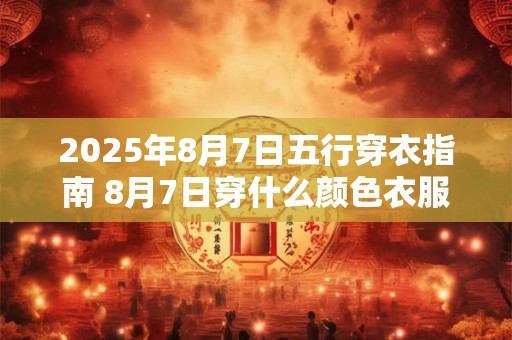 2025年8月7日五行穿衣指南 8月7日穿什么颜色衣服最旺运
