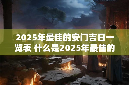 2025年最佳的安门吉日一览表 什么是2025年最佳的安门吉日