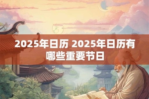 2025年日历 2025年日历有哪些重要节日