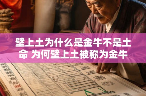 壁上土为什么是金牛不是土命 为何壁上土被称为金牛而不是土命