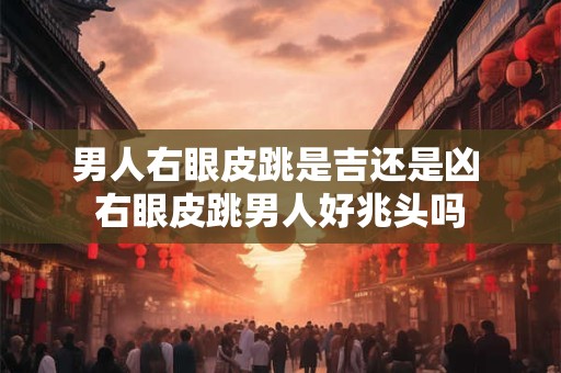 男人右眼皮跳是吉还是凶 右眼皮跳男人好兆头吗