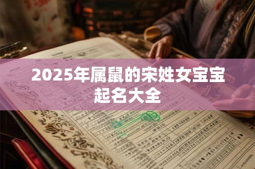 2026年属鼠的宋姓女宝宝起名大全