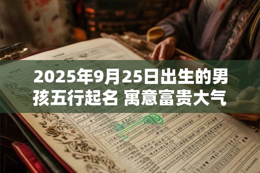 2026年9月25日出生的男孩五行起名 寓意富贵大气
