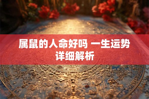 属鼠的人命好吗 一生运势详细解析