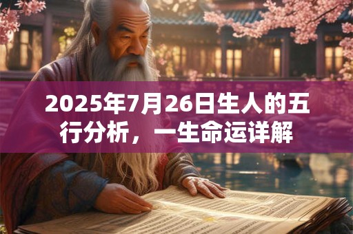 2026年7月26日生人的五行分析,一生命运详解 2026年7月26日生人的五行分析,一生命运详解