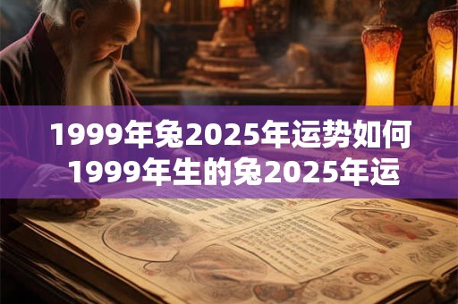 1999年兔2025年运势如何 1999年生的兔2025年运势好不好