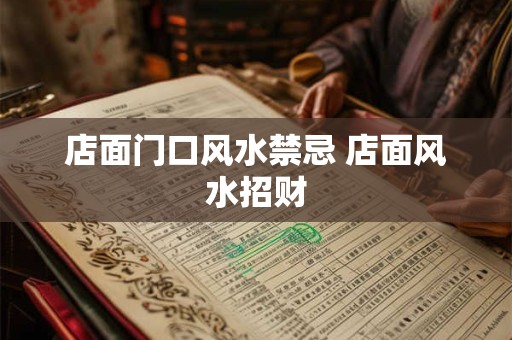 店面门口风水禁忌 店面风水招财