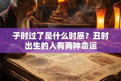 子时过了是什么时辰？丑时出生的人有两种命运