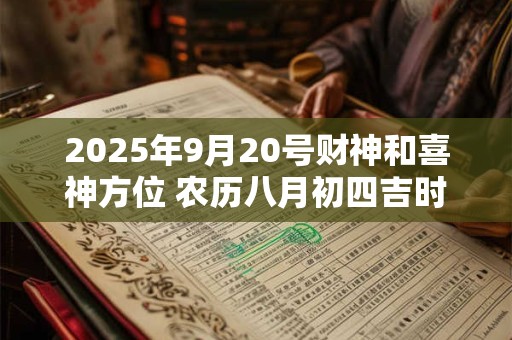 2025年9月20号财神和喜神方位 农历八月初四吉时查询
