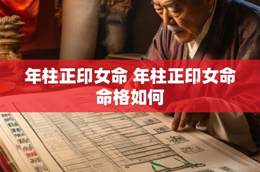 年柱正印女命 年柱正印女命命格如何