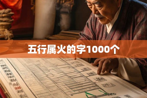 五行属火的字1000个