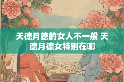 天德月德的女人不一般 天德月德女特别在哪