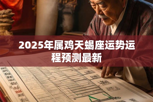 2025年属鸡天蝎座运势运程预测最新