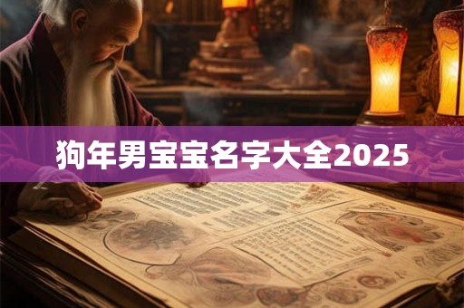 狗年男宝宝名字大全2025