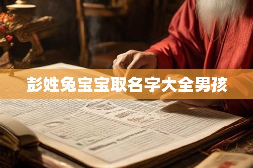 彭姓兔宝宝取名字大全男孩