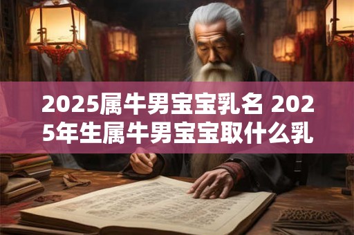 2025属牛男宝宝乳名 2025年生属牛男宝宝取什么乳名