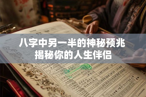 八字中另一半的神秘预兆 揭秘你的人生伴侣