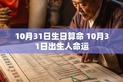 10月31日生日算命 10月31日出生人命运