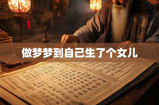 做梦梦到自己生了个女儿