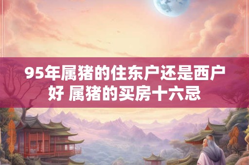 95年属猪的住东户还是西户好 属猪的买房十六忌